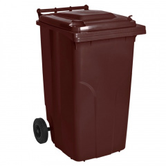 Бак для мусора на колесах с ручкой 240 литров темно-коричневый Запорожье