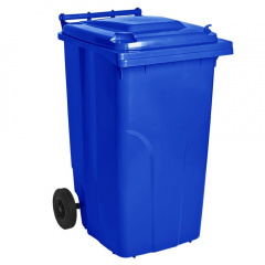 Контейнер для мусора 240 литров бак на колесах синий емкость Тип А Львов