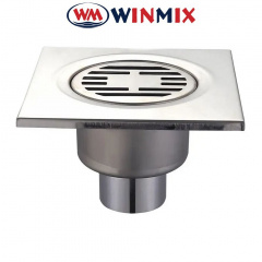 Душевой трап из нержавеющей стали SUS304 03-15x15-180 (прямой отвод), Winmix Польша Житомир