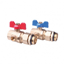 Комплект кульових кранів 1 для підключення колектора Danfoss FHF-BV (088U0822)