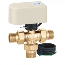 Кран зоновий кульовий 3-ходовий з приводом Caleffi 1/2" байпас (644342 3BY)