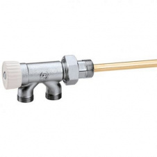 Кран нижнього підключення Caleffi горизонтальний 1/2"x23p.x1,5 (450140)