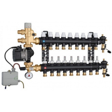 Колектор в шафі зі змішувальною групою і насосом Caleffi UPS 3/4" Зx9x3/4" З (1825I5)