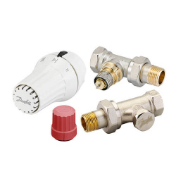 Комплект термостатичний прямий Danfoss RAE + RA-N + RLV-S 1/2 (013G5174) Ладан