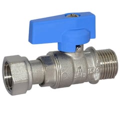 Кран прямий Bianchi 528ME 1/2x1/2 з накидною гайкою синій (528M04040E) Киев