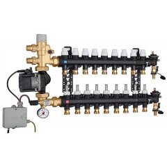 Колектор в шафі зі змішувальною групою і насосом Caleffi UPS 3/4" Зx9x3/4" З (1825I5) Чернигов