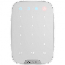 Бездротова сенсорна клавіатура Ajax KeyPad, Jeweller, 3V 4ААА, біла