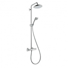 Душова система з термостатом для настінного монтажу Hansgrohe Croma Air 220 1jet Showerpipe (27185000)