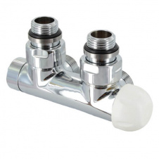 Термостатичний вузол кутовий Carlo Poletti Twin Thermo 1/2" Зx3/4" EK 50мм Brush Silver правий