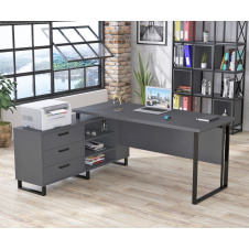 Стол письменный Нотариус угловой с тумбой Loft-Design