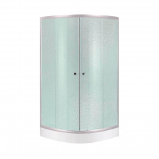 Душова кабіна Lidz Latwa SC90x90.SAT.LOW.FR, скло Frost 4 мм + Lidz Душовий піддон KAPIELKA ST90x90x15 (LLASC9090SLFSET)