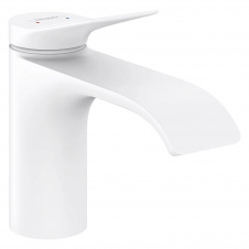 Змішувач для умивальника Hansgrohe Vivenis 80 із донним клапаном білий матовий