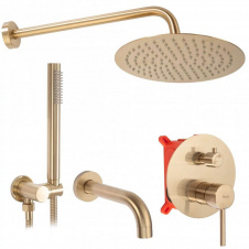 Душовий гарнітур Rea Lungo золотий матовий + Box (Rea-P6609)