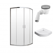 Душова кабіна Radaway Alienta A 800х800х1900 + піддон Rodos + сифон 690P (10228080-01-01KR)