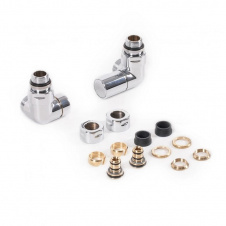 Набір вентилів Terma Set of valves триосьових регулюючих правий хром