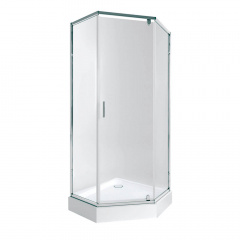 Набір Qtap Душова кабіна Scorpio CRM10995-AC6 Clear 2120x900x900 + піддон Diamond 309912 90x90x12 з сифоном (SCOCRM10995AC6SET) Кривий Ріг