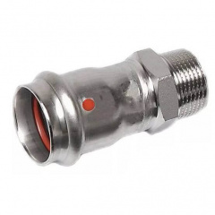 Ніпель з нержавіючої сталі Sanha NiroSan 9243g 42х1 1/4 Пр-ЗР (924342114) Бушеве