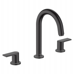 Змішувач для умивальника Hansgrohe Vernis Shape із зливним набором чорний матовий Коростень