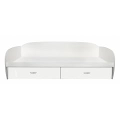 Ліжко Батумське МАКСІ МЕБЛІ (під матрац 1700 х 900) Біле гладке (5103055) Запоріжжя