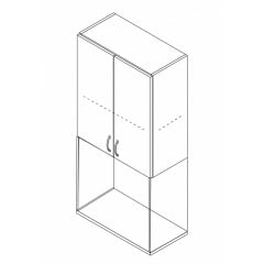 Навісна шафа закрита (дводверна) (під МВ піч) ширина 700 МАКСІ МЕБЛІ (70015) Петрово