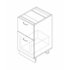 Тумба з двома ящиками (без стільниці) 0,4 МАКСІ МЕБЛІ (10667) Балаклея