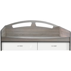 Ліжко Орфелія МАКСІ МЕБЛІ (під матрац 1600 х 900) Дуб сонома/Біла (5103177) Первомайск