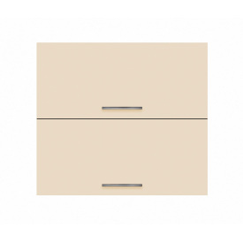 Навісна шафа закрита (дводверна - двері горизонтально) ширина 600 МАКСІ МЕБЛІ Сірий/Ваніль (80023)