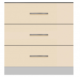 Тумба з трьома ящиками (без стільниці) ширина 600 МАКСІ МЕБЛІ Сірий/Ваніль (80125)