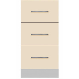 Тумба з трьома ящиками (без стільниці) ширина 300 МАКСІ МЕБЛІ Сірий/Ваніль (80122)