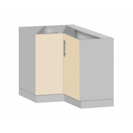 Тумба кутова кухонна № 2 без стільниці МАКСІ МЕБЛІ Сірий/Ваніль (80151)