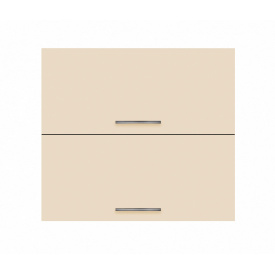 Навісна шафа закрита (дводверна - двері горизонтально) ширина 1000 МАКСІ МЕБЛІ Сірий/Ваніль (80027)