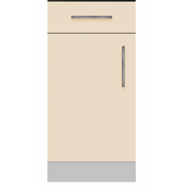 Тумба однодверна з одним ящиком (без стільниці) ширина 500 МАКСІ МЕБЛІ Сірий/Ваніль (80092)