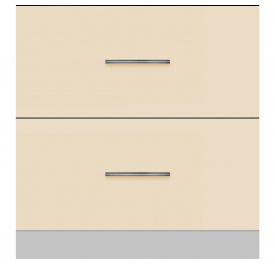 Тумба з двома ящиками (без стільниці) ширина 600 МАКСІ МЕБЛІ Сірий/Ваніль (80101)