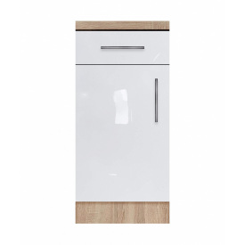 Тумба однодверна з одним ящиком зі стільницею 1-ї категорії з фарбованими фасадами МДФ ширина 400 МАКСІ МЕБЛІ (5102402)