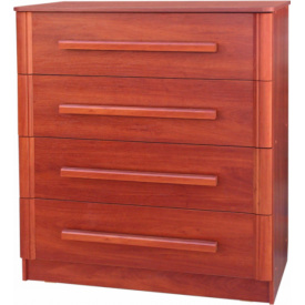 Комод Оскар 4 ящики МДФ накладки кіска (плюс) МАКСІ МЕБЛІ Яблуня локарна (12486)