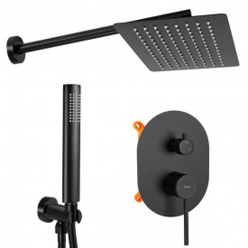 Душовий гарнітур Rea OVAL чорний + Box (Rea-P8467)