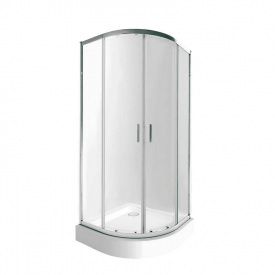 Набір Qtap Душова кабіна Taurus CRM1011AC6 Clear 2020x1000x1000 + піддон Robin 301112 100x100x12 з сифоном (TAUCRM1011AC6SET)
