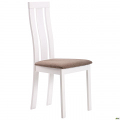 Стул кухонный Йорк 1010х450х500 мм деревянный белый с мягким сидением коричневого цвета Энергодар