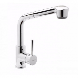 Змішувач для кухонної раковини з висувною лійкою Genebre Tau.