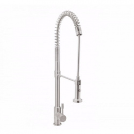 Змішувач для кухні Genebre Inox, нерж. сталь, висувний вилив.