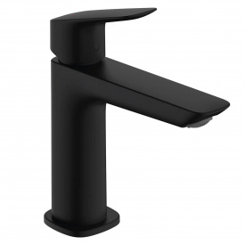 Змішувач для умивальника Hansgrohe Logis 110 із донним клапаном чорний матовий