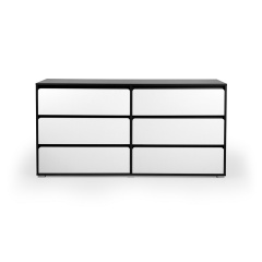 Комод ModaVista-3 6ШУХ (Антрацит + Німфея Альба, 160x43x80 см) IMI Коломыя