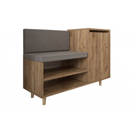 Тумба для взуття з сидінням FrostFeel-12 (Дуб Сонома, 100х40х73 см)