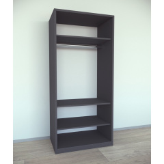 Шкаф для вещей Tobi Sho Альва-2, 1800х800х550 мм цвет Антрацит Курень