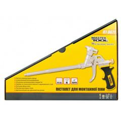 Пистолет для монтажной пены металлический баллоноприемник MASTERTOOL 165 мм (81-8671) Кропива