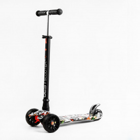 Самокат Best Scooter MAXI S 4 колеса PU СВЕТ Pop music 60 кг Разноцветный (113939)