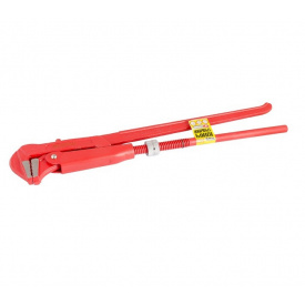 Ключ трубный кованый MASTERTOOL 90° 1.5" Red (76-0752)