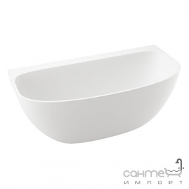 Пристенная овальная ванна из литого мрамора Marmorin Isla II 1600x735 белая