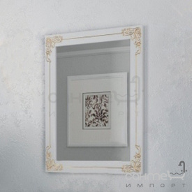 Зеркало Marsan Jacqueline 900 белый, патина золото