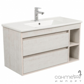 Подвесная тумба с раковиной Аква Родос Шельф 100 Arte нордленд